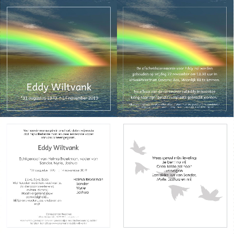 De rouwkaart - Eddy Wiltvank